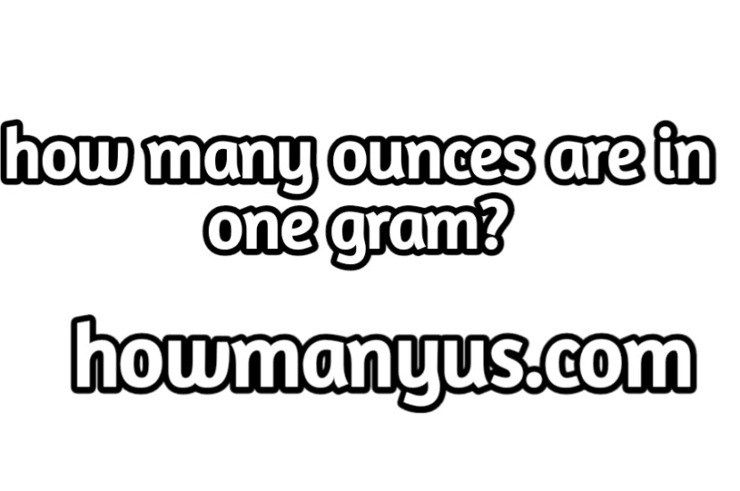 how many ounces are in one gram?