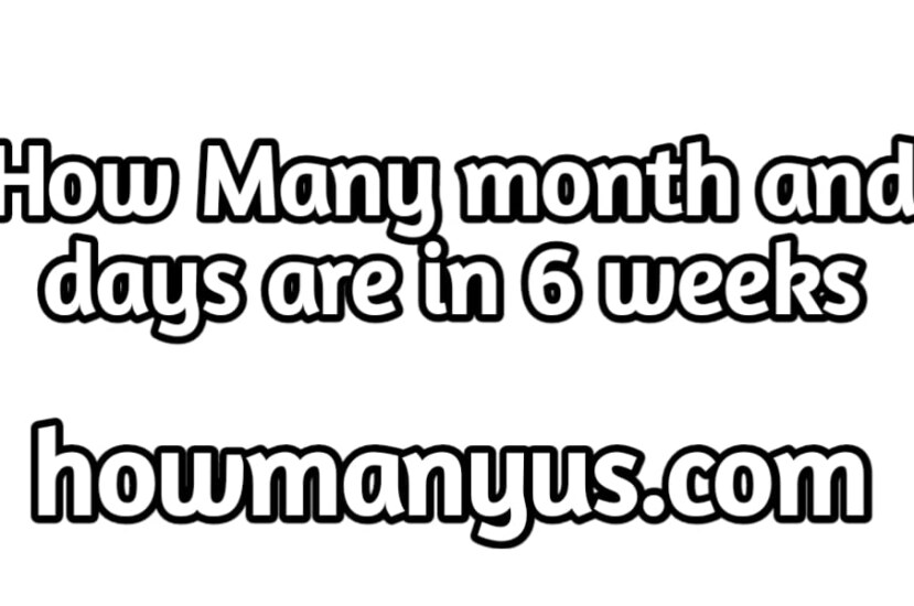 how many months is 6 weeks easy calculation and example