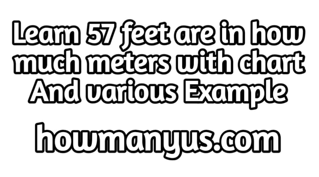 57 Feet To Meters 57 Ft To M Best Conversion Chart 2023