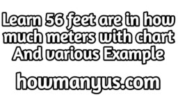56 Feet to Meters 56 ft to m best conversion chart 2024