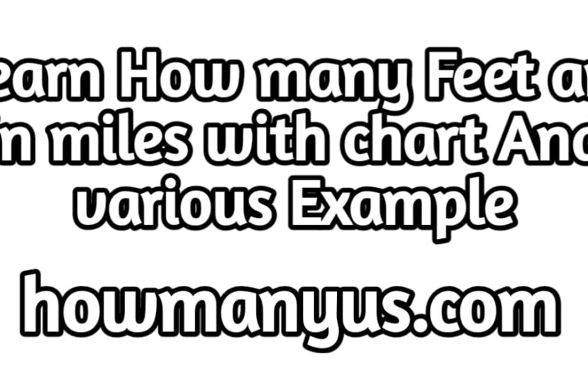 how many feet in a miles converter conversation Chart 2024