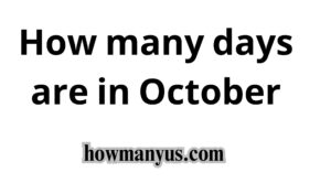 How many days are in October