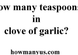 How many teaspoons in clove of garlic? Best Answer 2024