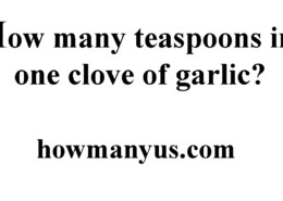 How many teaspoons in one clove of garlic? Best Answer 2024
