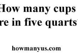 How many cups are in five quarts? Best Answer 2024